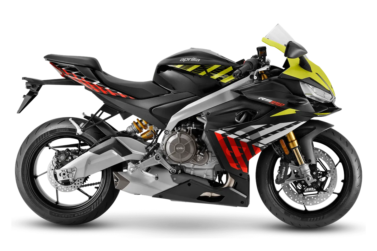 Aprilia RS 660 in Factory: Shakedown Yellow, zijaanzicht