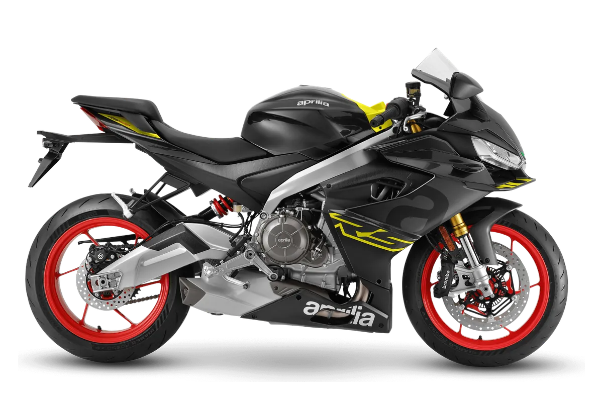 Aprilia RS 660 in Venom Yellow, zijaanzicht