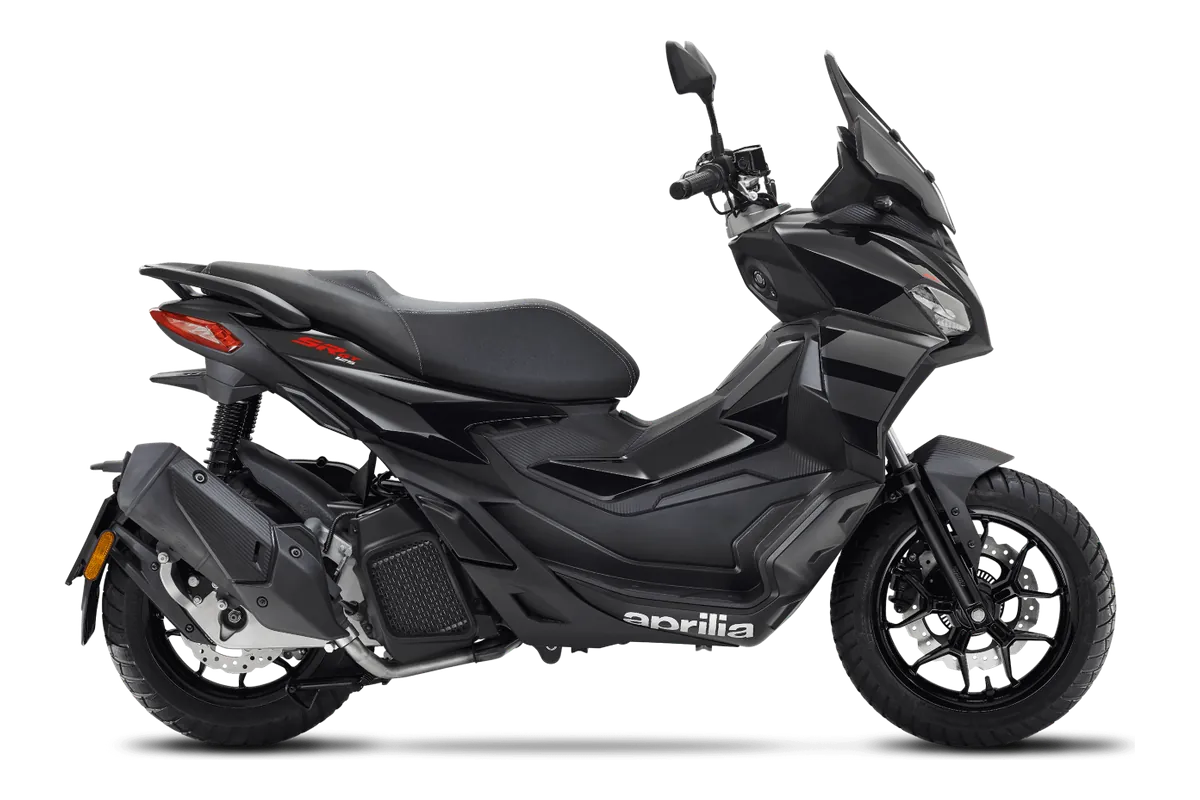 Aprilia SR GT in Aprilia Black, zijaanzicht