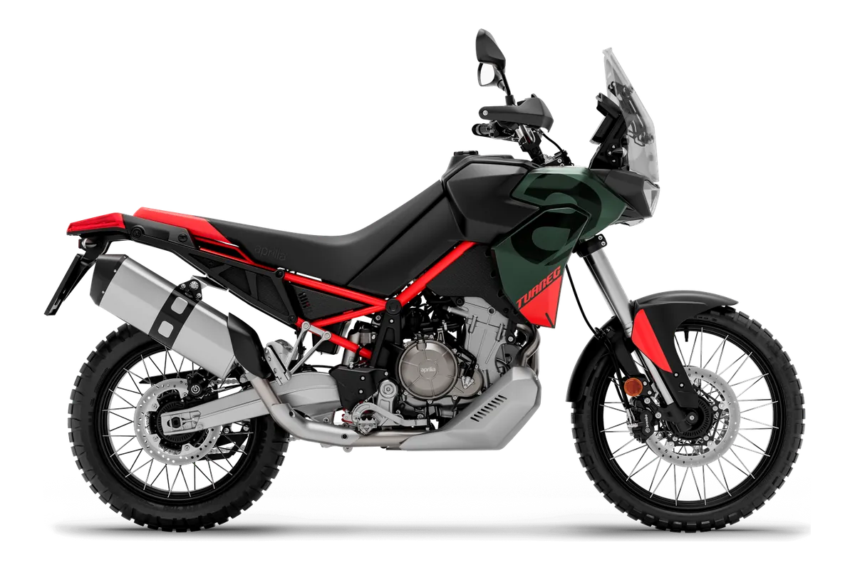 Aprilia Tuareg 660 in Tornado Green, zijaanzicht