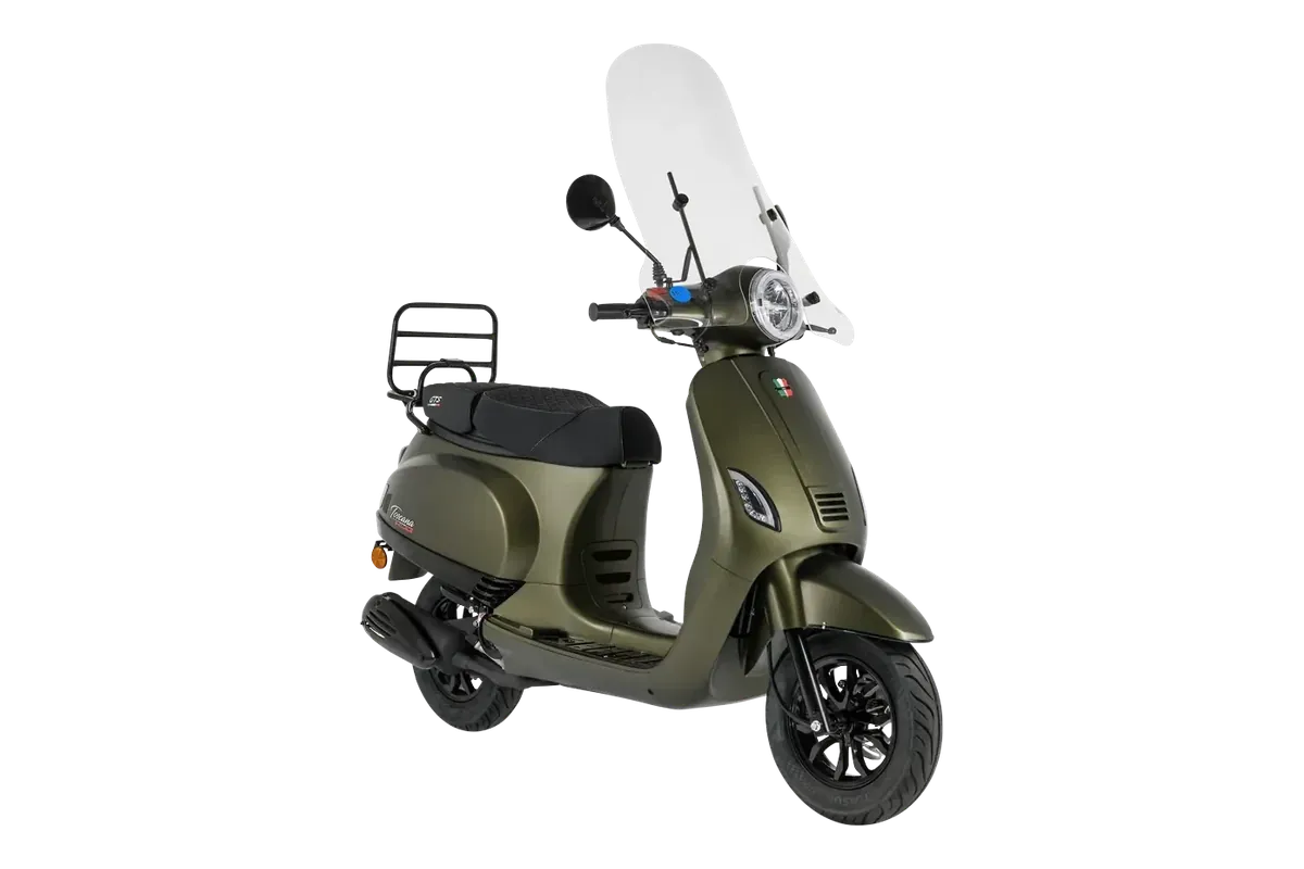 GTS Toscana Exclusive in Matt Dark Olive Green, driekwart vooraanzicht