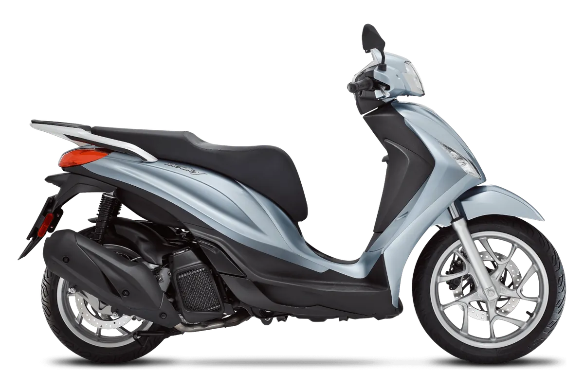 Piaggio Medley in Grigio Astrale, zijaanzicht